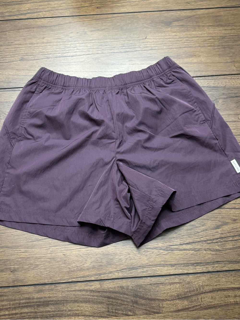 aerie Plum Elastic-Waist Athletic Shorts